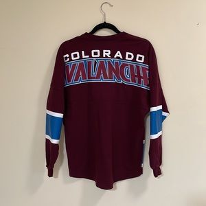 Fanatics NHL team Burgundy Colorado Avalanche Lace-Up Jersey Shirt
